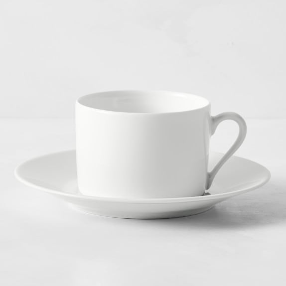 White and Gold Beaded Espresso Cup and Saucer
