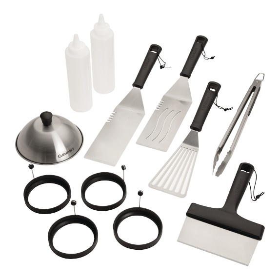 Cuisinart CGS-5020 20-Piece Deluxe Stainless Steel Grill Tool Set, Black/ Silver