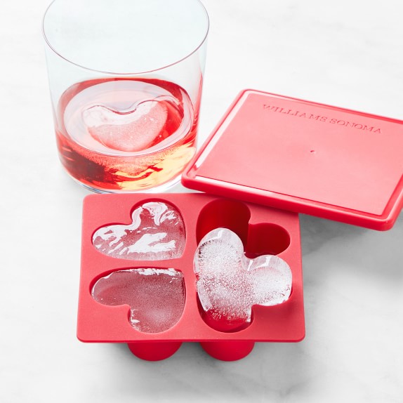 Williams Sonoma Skull Etched Glass & Ice Mold Set