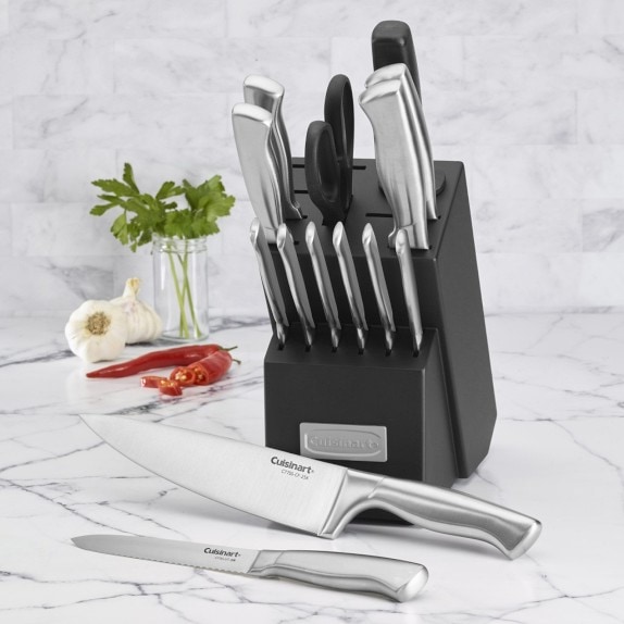 Cuisinart 15-piece Triple Rivet Cutlery Block Set - White - 9476820