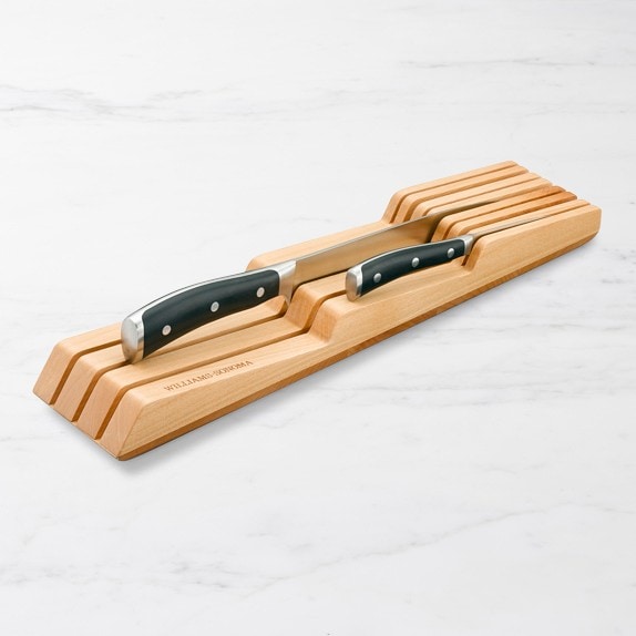 Large Knife Drawer Organizer Insert Cut to Size Premium Walnut or