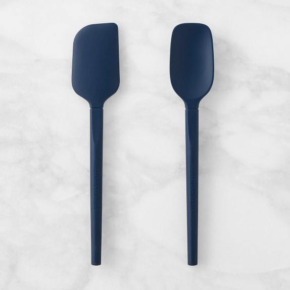 Culinary Edge Blue Silicone Spatulas with Clear Handles - Heat & Stain  Resistant, Dishwasher Safe