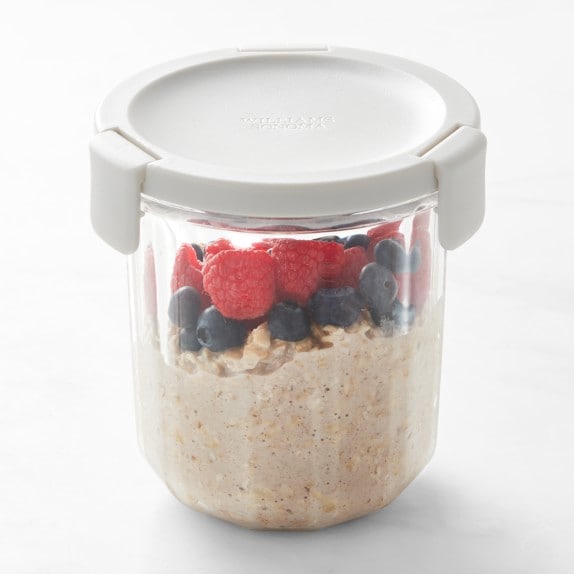 W&P Porter Seal Tight Glass Food Storage Container with Lid, Terrazzo Cream  16oz, Leak & Spill Proof Meal Prep Container, Microwave & Dishwasher Safe