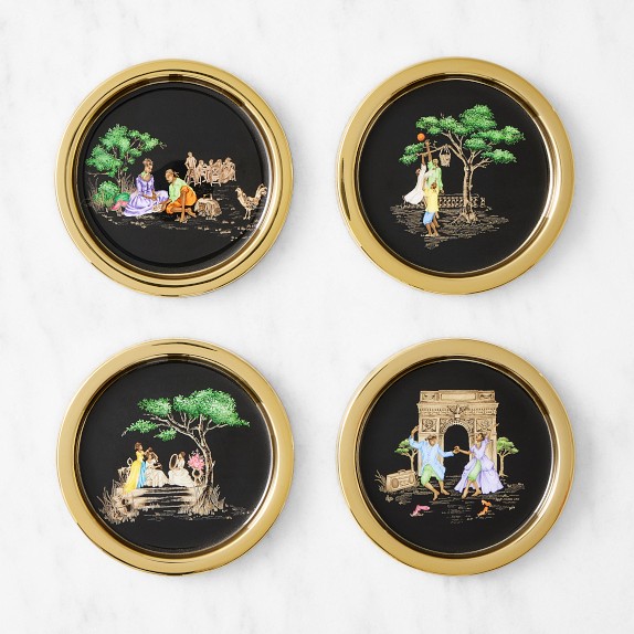Brass Coaster Set – Manzil Home Collection