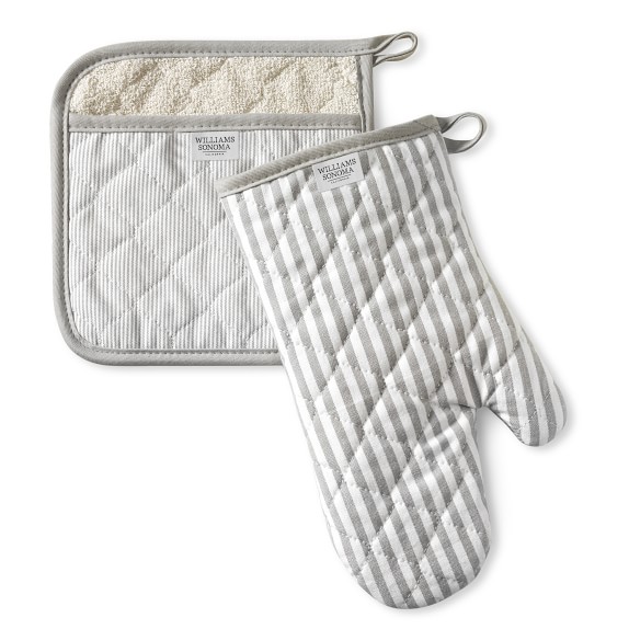 Personalized Linen Oven Mitt and Pot Holder