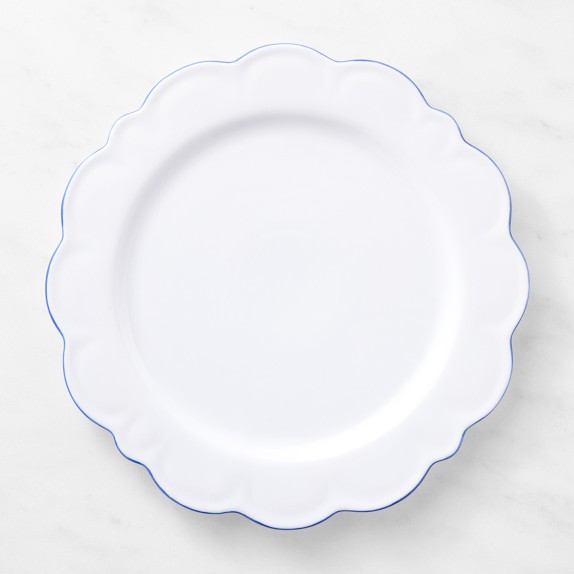 AERIN Garden Bouquet Blue Scalloped Platter Williams Sonoma