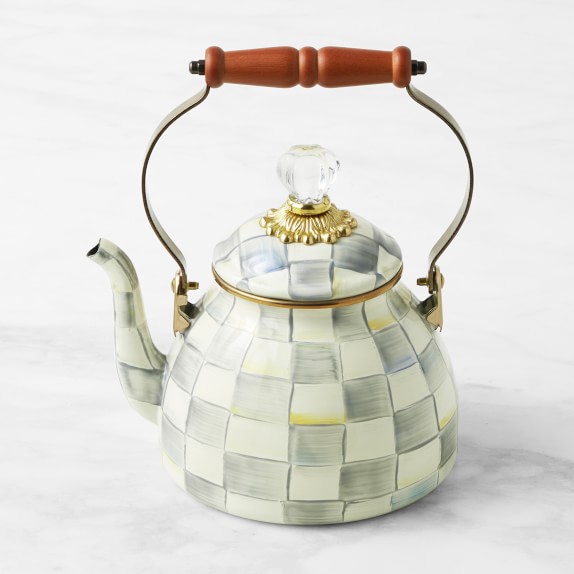 Mackenzie-Childs Whistling Courtly Check Tea Kettle | Williams Sonoma