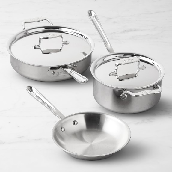 All-Clad d5 Brushed Stainless-Steel 5-Piece Set | Williams All-Clad d5 Brushed Stainless-Steel 5-Piece Set | Williams