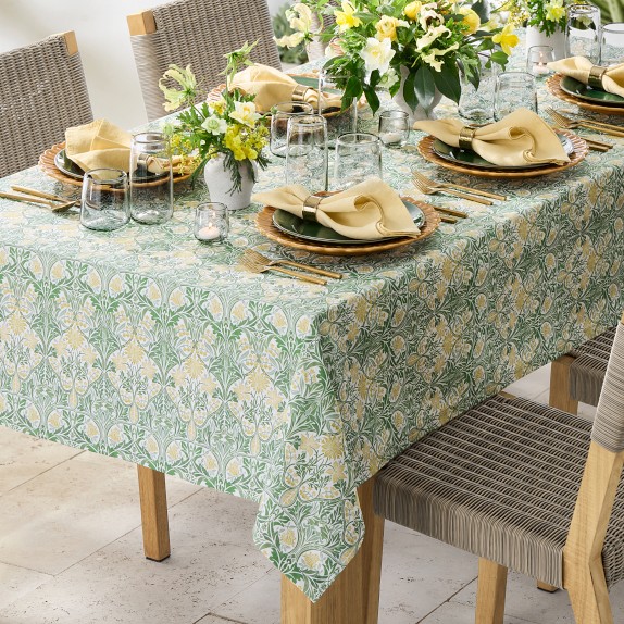 再入荷商品 Green Tablecloths | Williams Sonoma テーブル用品