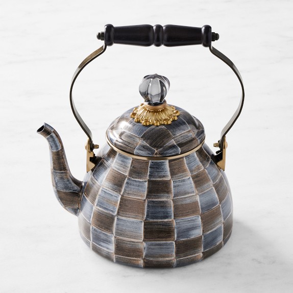 MacKenzie-Childs Sterling English Garden Tea Kettle, 2-Qt