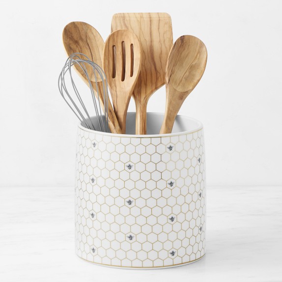 MacKenzie-Childs Mocha Check Utensil Holder