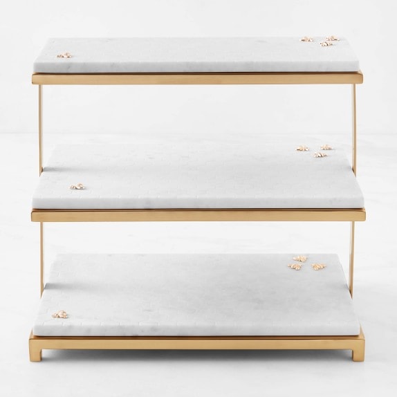 Marble & Brass 3-Tiered Stand