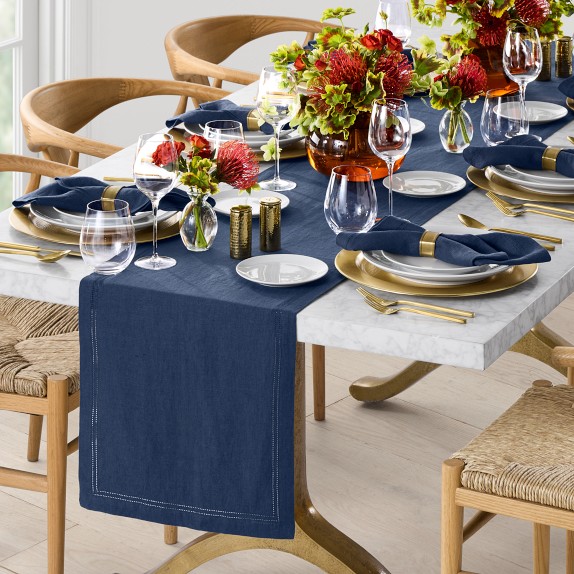 Linen Double Hemstitch Table Runner