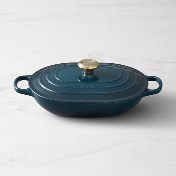 Le Creuset Signature Enameled Cast Iron Covered Oval Casserole, 3 3/4-Qt.