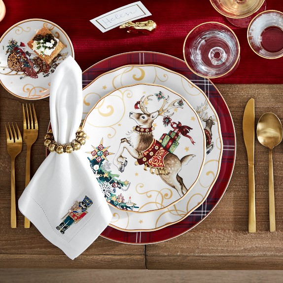 【新品】　WILLIAMS-SONOMA クリスマスプレート Christmas Forest Salad Plates - Set of 4 | Williams Sonoma