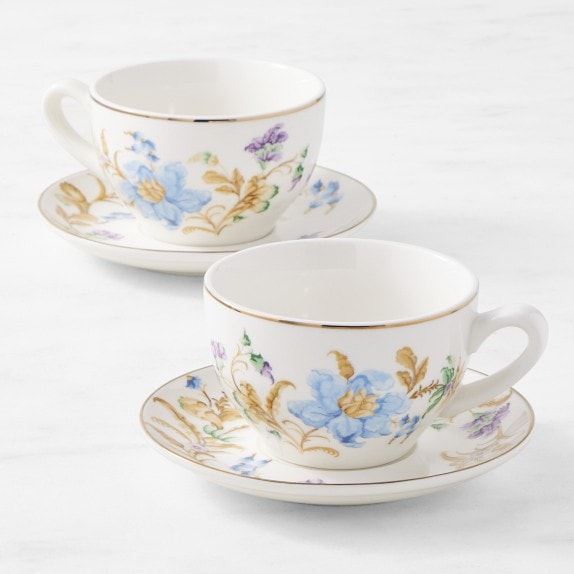 Rory Dobner x Williams Sonoma Ink House Cups and Saucers, Set of 2