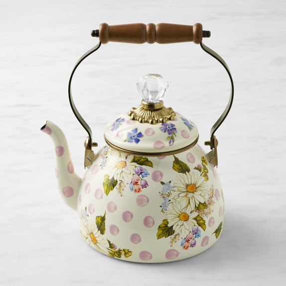 MacKenzie-Childs Sterling English Garden Tea Kettle, 2-Qt.