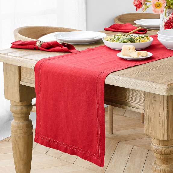 Linen Double Hemstitch Table Runner
