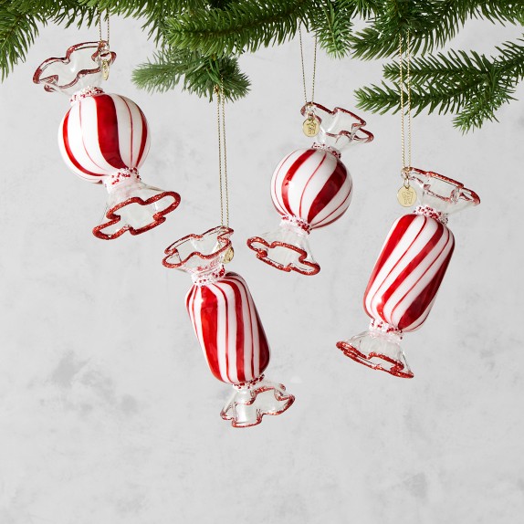 Peppermint Candy Christmas Ornaments - Set Of 9 | Williams Sonoma