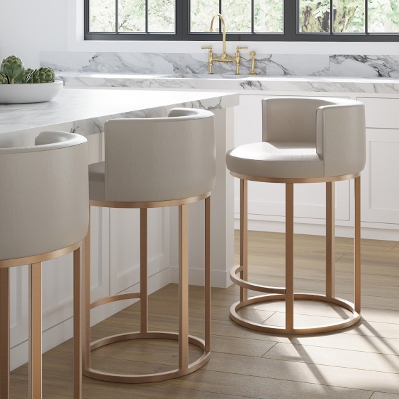 Verona Upholstered Swivel Counter & Bar Stool