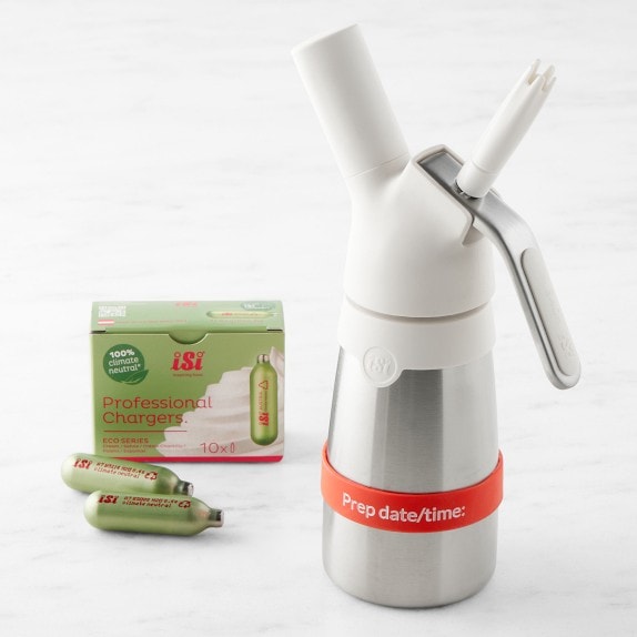 iSi Ivory Cream Whipper 1/2 Pint + 10 Chargers | Williams Sonoma
