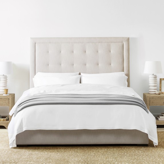 Irving Box-Tufted Upholstered Bed & Headboard