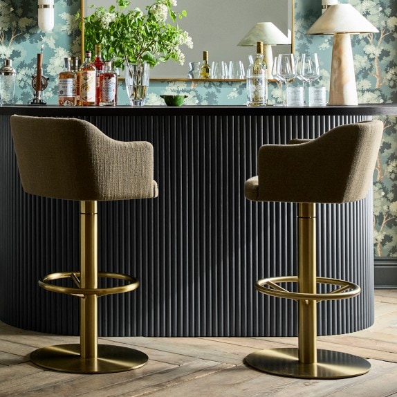 Harding Upholstered Pedestal Counter & Bar Stool