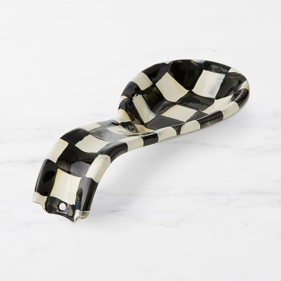 MacKenzie-Childs Mocha Check Spoon Rest