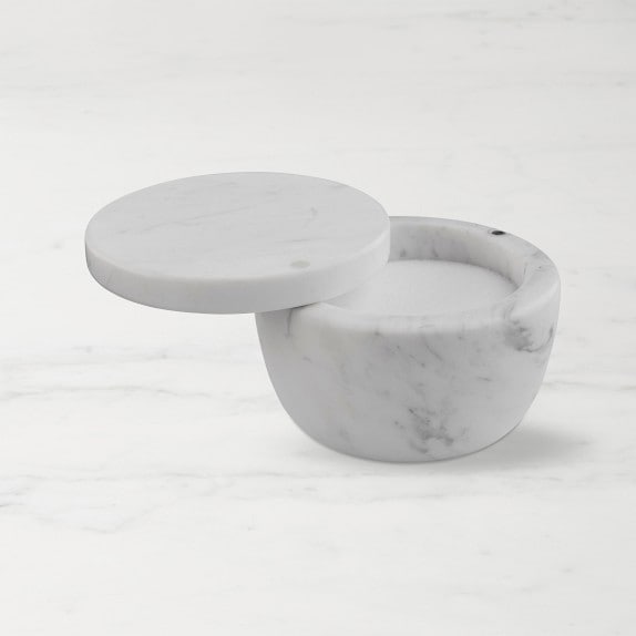 Williams Sonoma Honeycomb Marble Salt Cellar