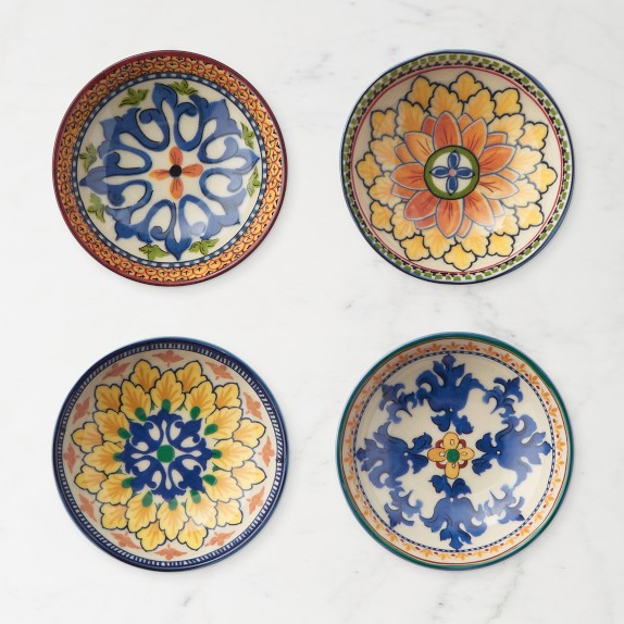 Sicily Ceramic Mixed Dipping Bowls, Set of 4
