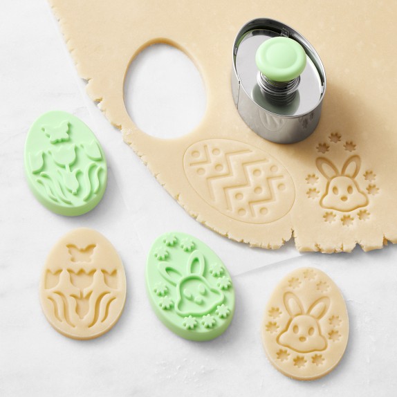 Williams Sonoma Easter Egg Stamp Cookie Cutters, Set of 3