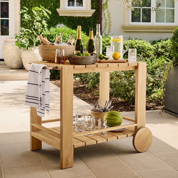 Larnaca Outdoor Teak 2-Door Cabinet | Williams Sonoma