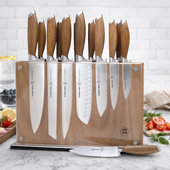 Schmidt Brothers Bonded Teak 15-Piece Knife Set | Williams Sonoma