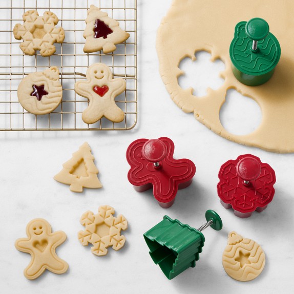 珍品レア☆ブランド「Williams Sonoma」のクッキースタンプセット Holiday Thumbprint Cutters Set of 4 | Williams Sonoma