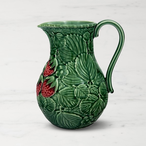 Bordallo Pinheiro Strawberries Pitcher | Williams Sonoma