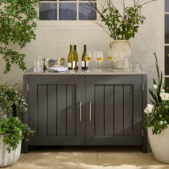 Larnaca Outdoor Teak 2-Door Cabinet | Williams Sonoma