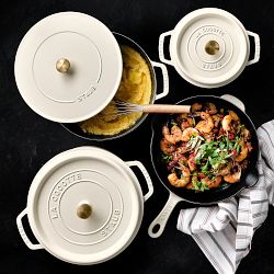 Staub Enameled Cast Iron Matte French Crème Collection