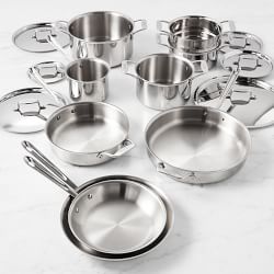 All-Clad D5® Polished Stainless-Steel 15-Piece Cookware Set