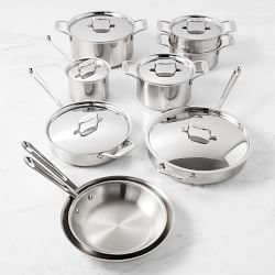 All-Clad D5® Polished Stainless-Steel 15-Piece Cookware Set