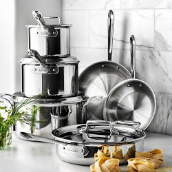 All-Clad D5® Polished Stainless-Steel 10-Piece Cookware Set