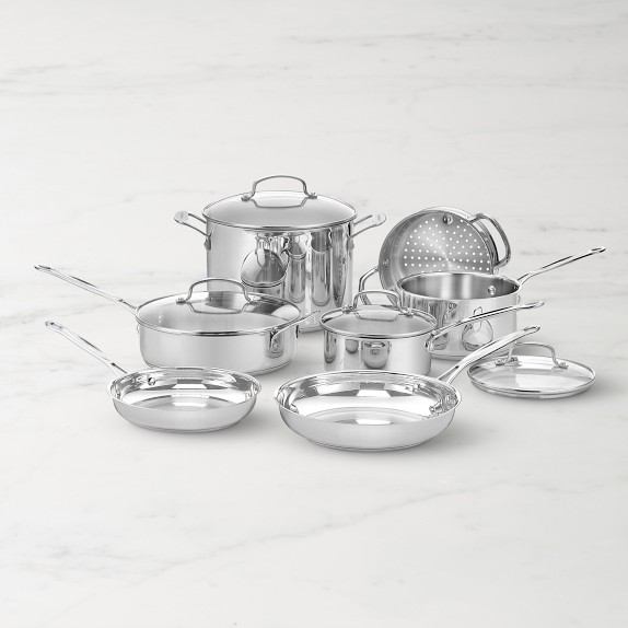 Cuisinart MultiClad Pro Tri-Ply Stainless-Steel 7-Piece Cookware