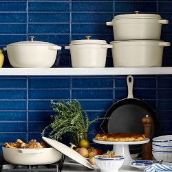Staub Enameled Cast Iron Matte French Crème Collection