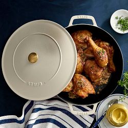 Staub Enameled Cast Iron Matte French Crème Collection