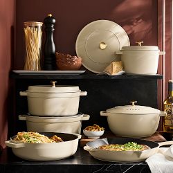 Staub Enameled Cast Iron Matte French Crème Collection