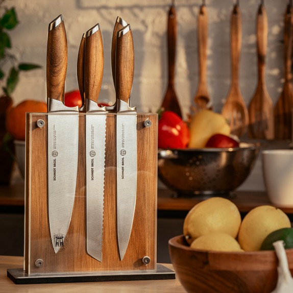 Schmidt Brothers Bonded Teak 7-Piece Knife Set | Williams Sonoma